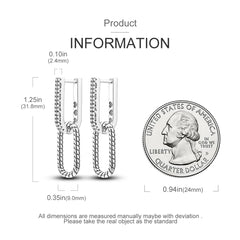 925 Silver Hoop Earrings for Women – Zircon Heart & Star Drops