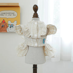 Luxury Princess Dog Dress 👑 Fancy Autumn/Winter Outfit for Small Dogs