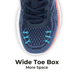 FitVille Women's Shoes Wide Width Walking Casual Shoes Thick Sole Lightweight Sneakers for Swollen Feet Relieve Toe Pain