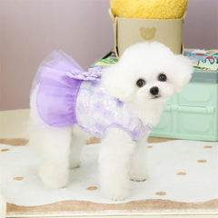 Sweet Summer Princess Pet Dress – Wedding Outfit for Small Dogs & Cats