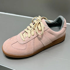 AUTUSPIN 17 Colors Women Training Sport Shoes Summer Autumn Fashion Sewing Ladies Lace-up Sneakers Contrast Casual Flats Female