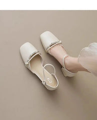 Pearl Heels – Elegant Ankle Strap Dress Shoes (2025)