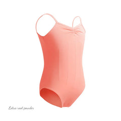Girls Cotton Camisole Ballet Leotard – Sleeveless U-Back Bodysuit