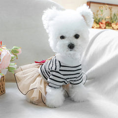 Feifei Bear Puffy Pet Dress 🧸 Elegant Summer Wedding Outfit for Dogs & Cats