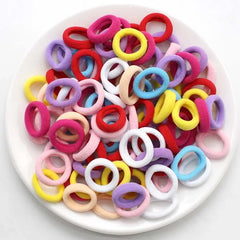 100/200PCS Colorful Nylon Elastic Hair Bands for Girls & Women