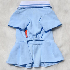 Cute Polo Dog Dress 👗 Pleated Summer Outfit for Small Dogs & Cats