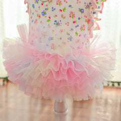 Floral Puppy Vest Dress 🌸 Soft Summer Princess Outfit for Small Dogs & Cats