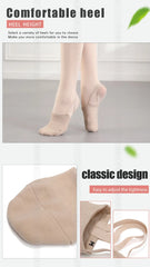 Girls Rhythmic Gymnastics Shoes Women Adult Children Half Sole Jazz Ballet Dance Shoes Half Toe Shoes Woman Belly Dancing Shoes