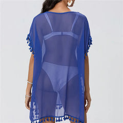 Women Beach Cover Up Lace Hollow Crochet Swimsuit Beach Dress Women 2025 Summer Cover-Ups Bathing Suit Ladies Beach Wear Tunic