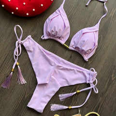 RUOTONGSEPT 2025 Sexy 13-Color Triangle Push-Up Brazilian Bikini Set
