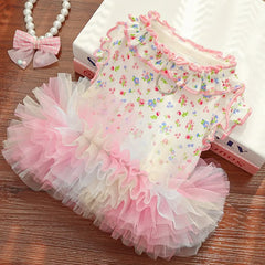 Floral Puppy Vest Dress 🌸 Soft Summer Princess Outfit for Small Dogs & Cats