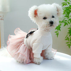 Spring Summer Pet Tutu Dress 🌸 Lace Princess Outfit for Dogs & Cats
