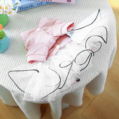 Fancy Bowtie Pet Dress – Luxury Summer Outfit for Dogs & Cats