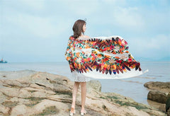 20 Styles Cotton-Linen Beach Sarong Wrap – Women’s Bikini Cover-Up & Summer Scarf