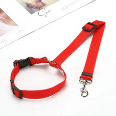 Two-in-One Pet Car Seat Belt – Adjustable Nylon Dog Leash