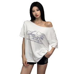Women’s Casual Letter T-Shirt – Versatile Summer Street Top