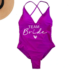 Team Bride One-Piece Swimsuit – Women’s Sexy Padded Bathing Suit 2025