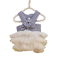 Striped Princess Cat Dress 🎀 Cute Summer Outfit for Cats, Kittens & Small Pets