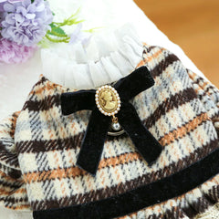Luxury Princess Dog Dress 👑 Fancy Autumn/Winter Outfit for Small Dogs