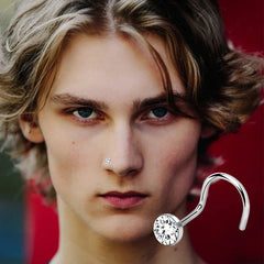 12PCS Stainless Steel Crystal Nose Studs & Rings for Women