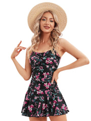 Floral Plus-Size Swim Dress – Women’s Shaping One-Piece Swimsuit 2025