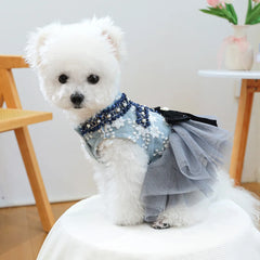 Luxury Princess Pet Dress – Fancy Spring/Summer Outfit for Small Dogs & Cats