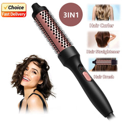 32mm PTC Heated Curling Brush – Anti-Scald Thermal Volumizing Hair Styler
