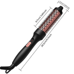 32mm PTC Heated Curling Brush – Anti-Scald Thermal Volumizing Hair Styler