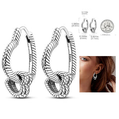 925 Silver Hoop Earrings for Women – Zircon Heart & Star Drops