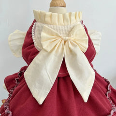 Lolita Princess Pet Dress – Bow Skirt Outfit for Small Dogs & Cats