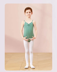 Girls Cotton Camisole Ballet Leotard – Sleeveless U-Back Bodysuit