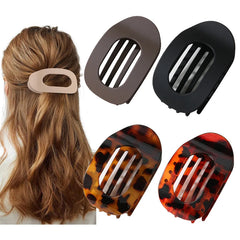 Fashion Oval Leopard Flat Hair Clips for Women
