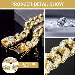 Dog & Cat Diamond Cuban Link Chain – Crystal Pet Collar