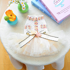 Fancy Bowtie Pet Dress – Luxury Summer Outfit for Dogs & Cats