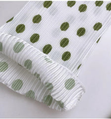 Girls Summer Floral Polka Dot Flared Pants