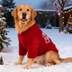 Pet Christmas Clothes Classic Merry Christmas Print Fall Winter Pet Clothing for Large Dogs Christmas Holiday Outfit Atmosphere