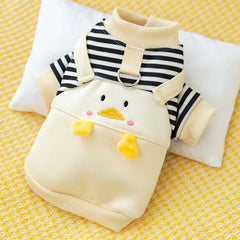 Cute Dog Hoodie – Thin Autumn/Winter Sweatshirt with D-Ring for Small Dogs & Puppies