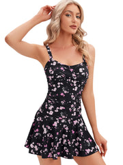 Floral Plus-Size Swim Dress – Women’s Shaping One-Piece Swimsuit 2025