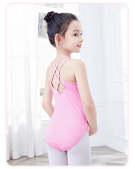 Girls Double Camisole Ballet Leotard – Spaghetti Strap Dance Bodysuit