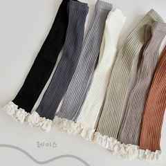 Baby and Girls Lace Trim Leggings Pants