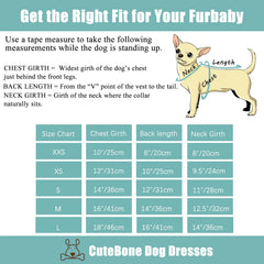 CuteBone Summer Dog Dress 🌸 Adorable Skirt Outfit for Small Dogs