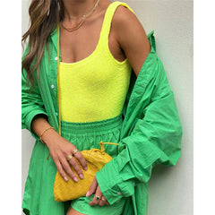 Sexy Push-Up Brazilian One-Piece Swimsuit – Women’s Solid Thong Monokini