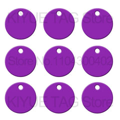 100pcs Aluminum Dog ID Tags – Round Personalized Name Plates