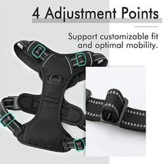 No-Pull Dog Harness – Adjustable Reflective Padded Vest with Handle for Large Dogs