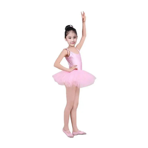 Girls Suspender Ballet Tutu Dress – Elegant Stage Dance Outfit
