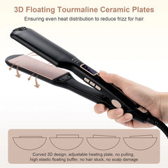 10-Second Quick Heat Hair Straightener – 12-Level Temperature Curling & Styling Iron