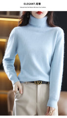 Women’s 100% Mink Cashmere Turtleneck Sweater