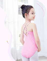Girls Double Camisole Ballet Leotard – Spaghetti Strap Dance Bodysuit