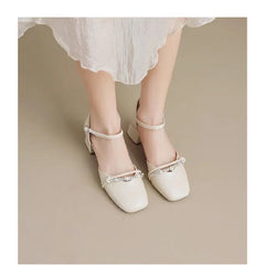 Pearl Heels – Elegant Ankle Strap Dress Shoes (2025)