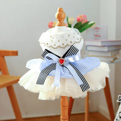Small Puppy Summer Dress – Cute Bowknot Outfit for Wedding & Birthday Parties